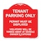 Signmission Tenant Parking Only Display Permit Violators Towed at Owner Expense, Red & White, RW-1818-22826 A-DES-RW-1818-22826 - alternate 1